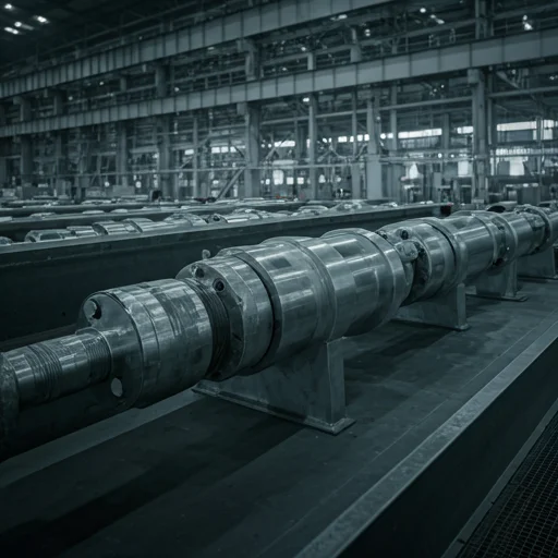 Industrial mechanical installation showing precise metalwork